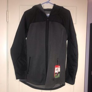 Black zip-up training hoodie NWT
